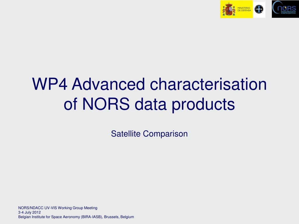 wp4 advanced characterisation of nors data products