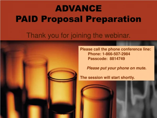 ADVANCE  PAID Proposal Preparation