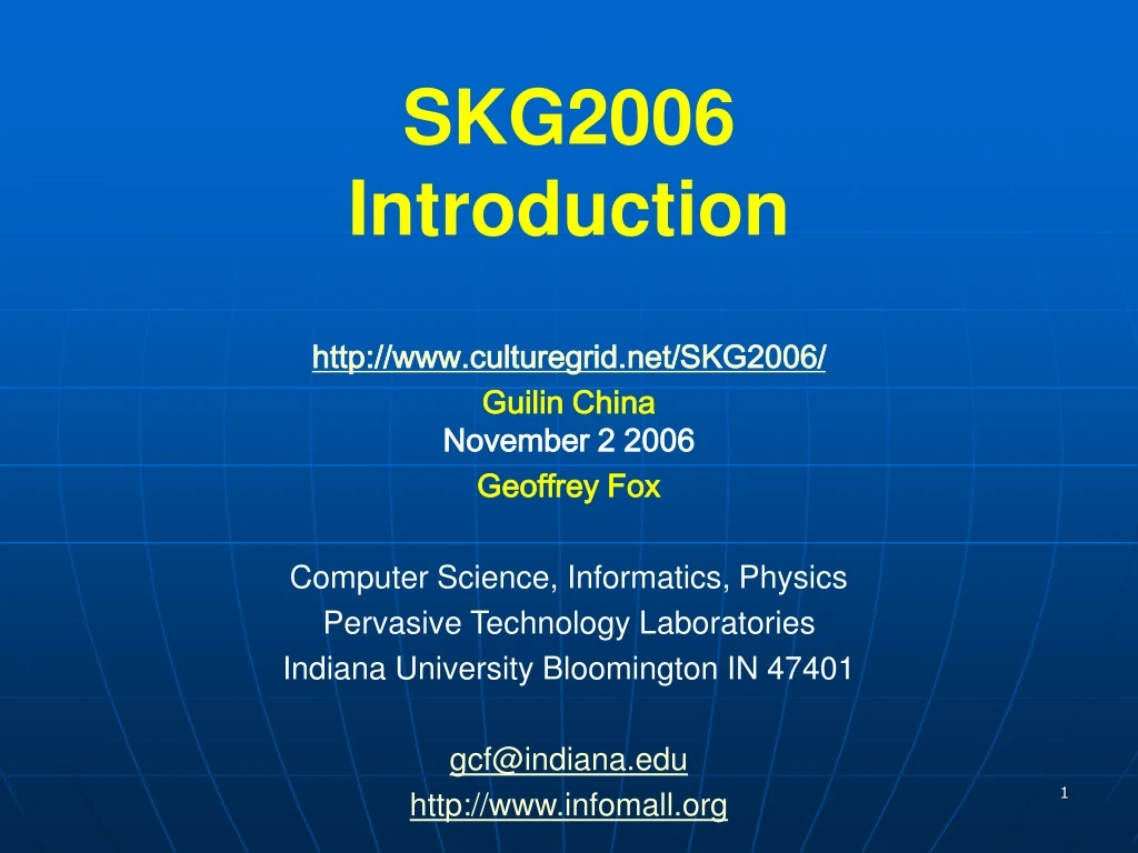 skg2006 introduction