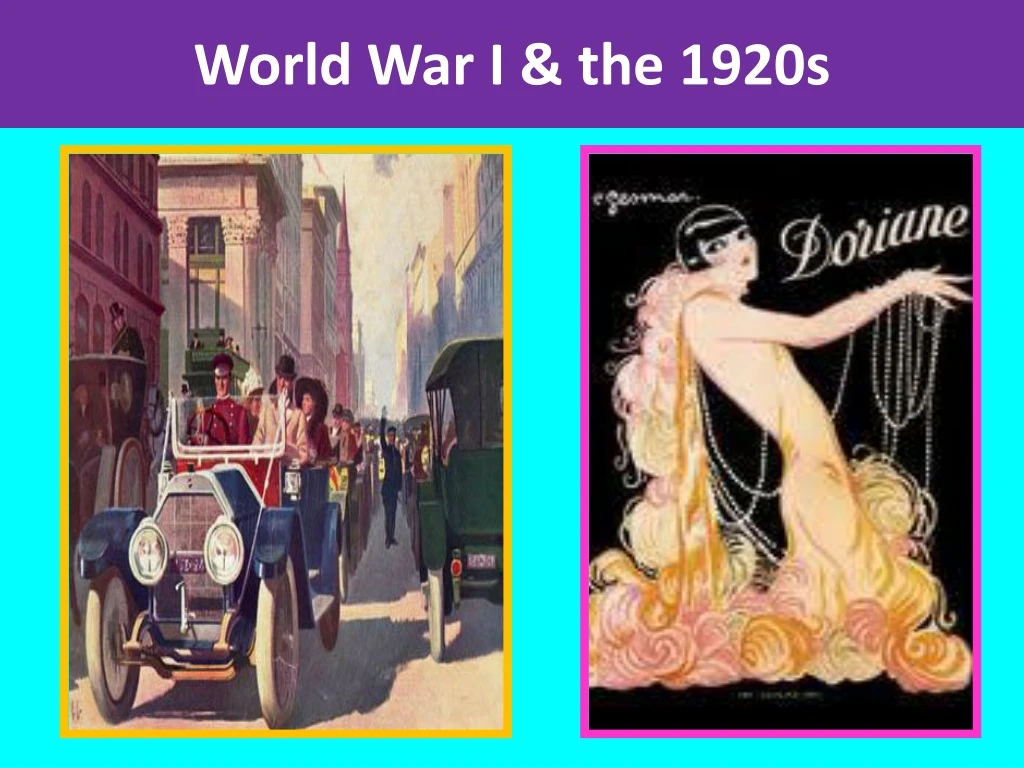world war i the 1920s