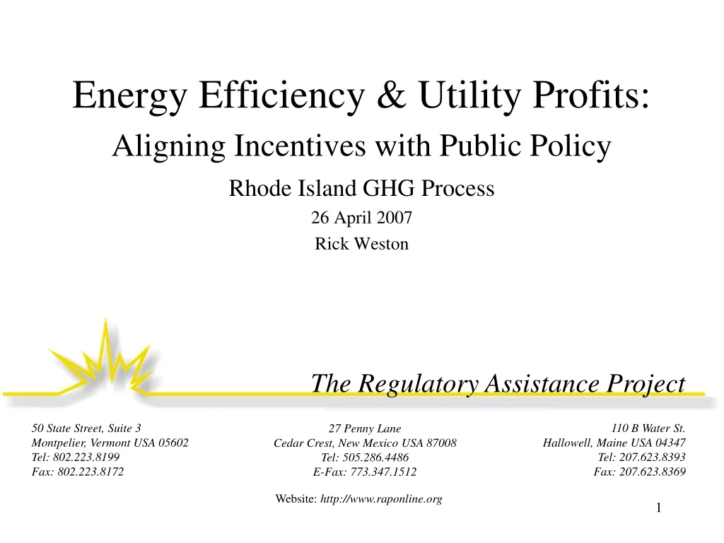energy efficiency utility profits aligning incentives with public policy