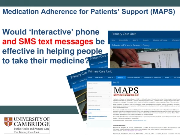 Medication  Adherence for Patients’ Support (MAPS)