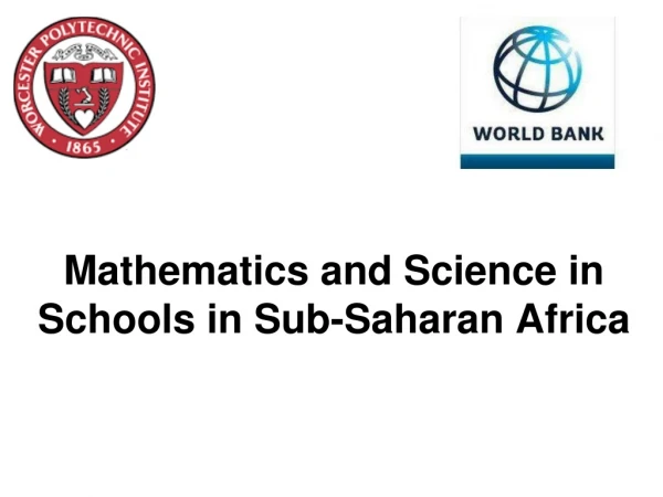 Mathematics and Science in Schools in Sub-Saharan  Africa