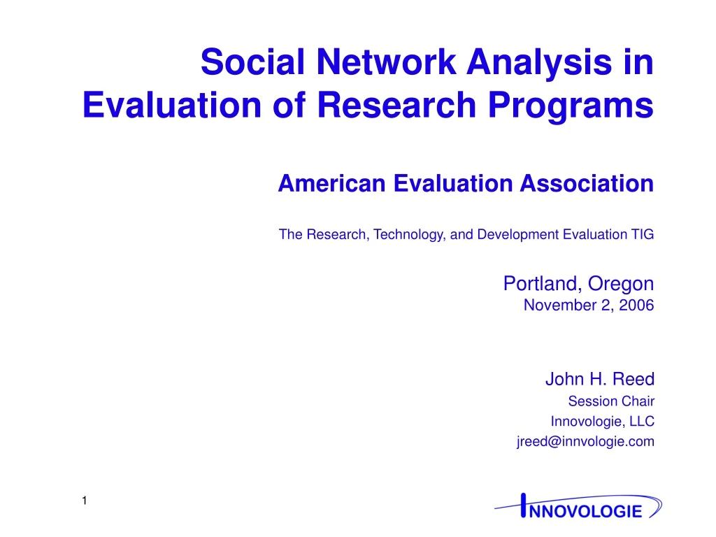 social network analysis in evaluation of research