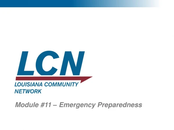 Module #11 – Emergency Preparedness