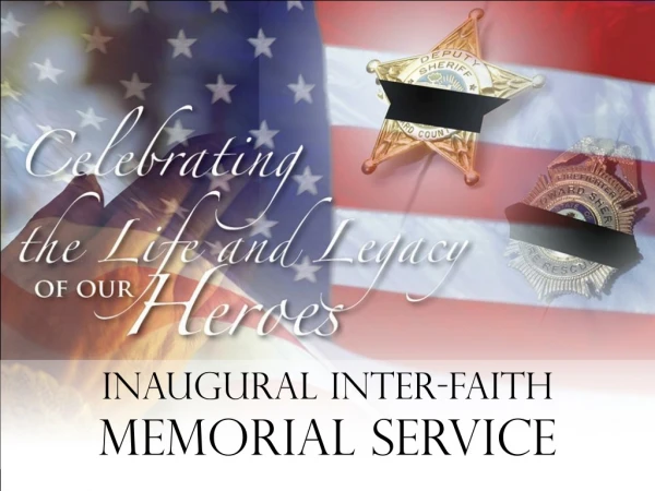 Inaugural Inter-Faith  Memorial Service