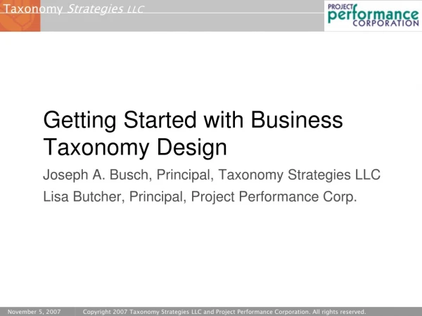 Getting Started with Business Taxonomy Design