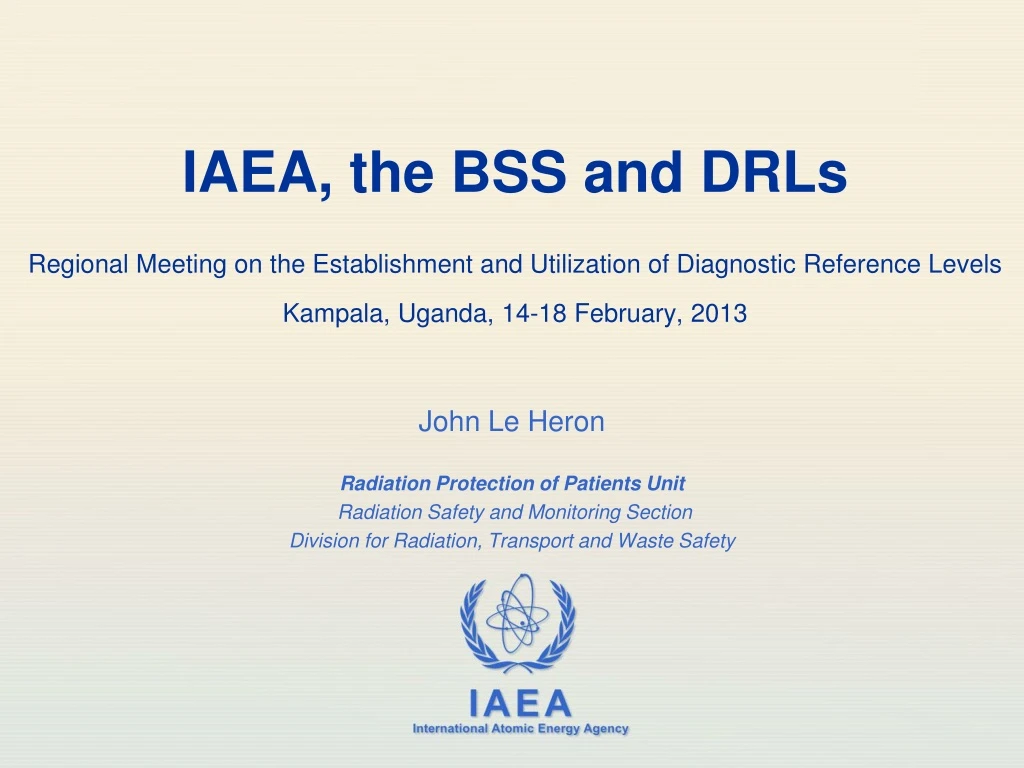 iaea the bss and drls regional meeting
