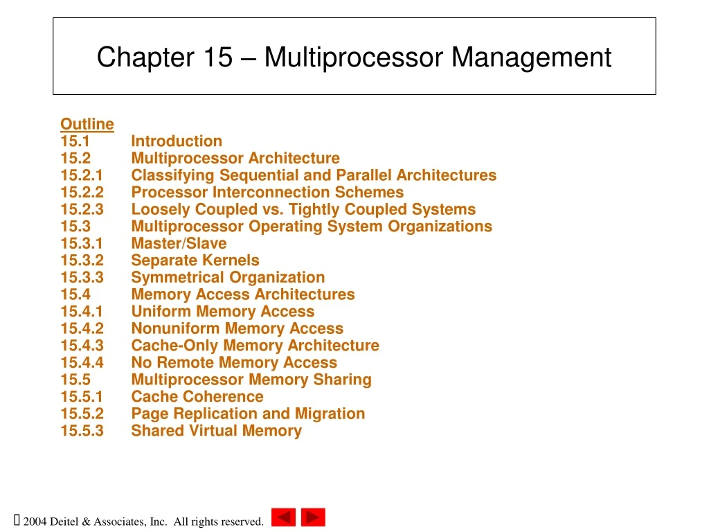 chapter 15 multiprocessor management