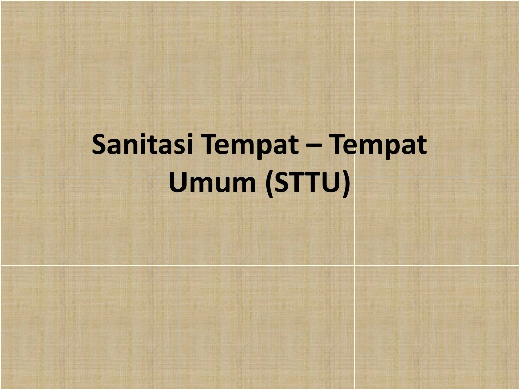 sanitasi tempat tempat umum sttu