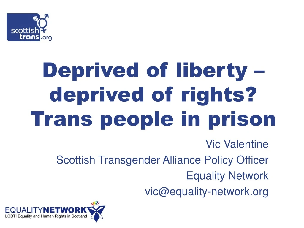 deprived of liberty deprived of rights trans people in prison