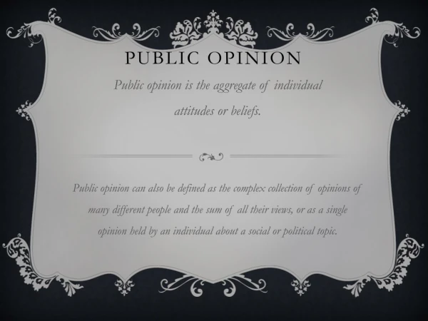 Public Opinion