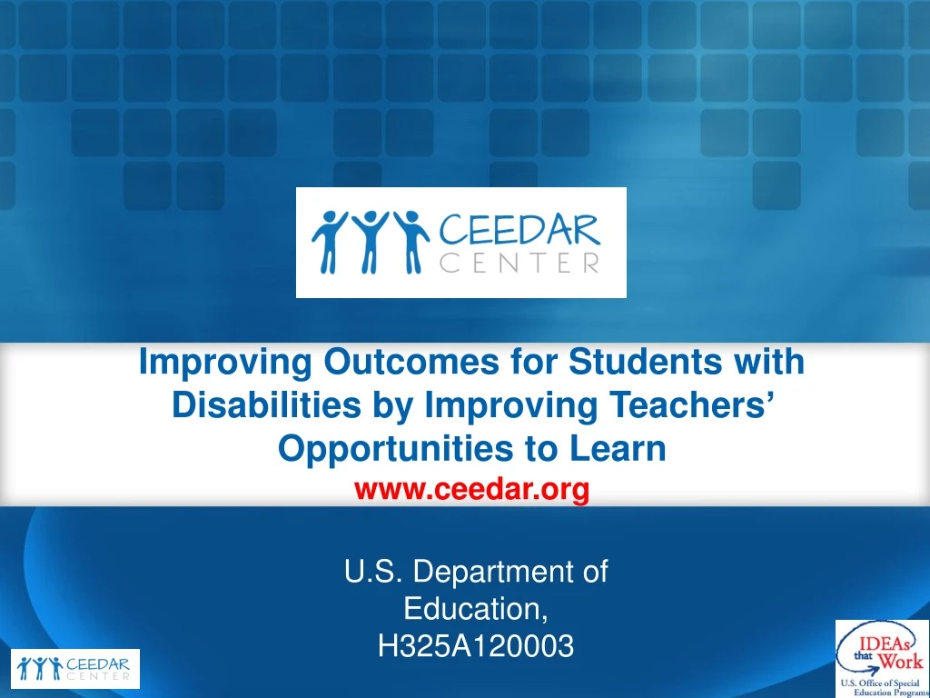 improving outcomes for students with disabilities