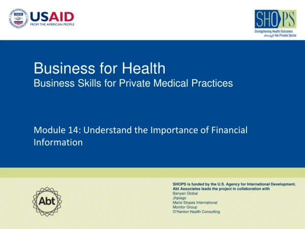 Business for Health  Business Skills for Private Medical Practices