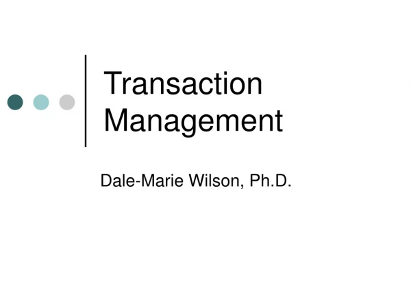 Transaction Management