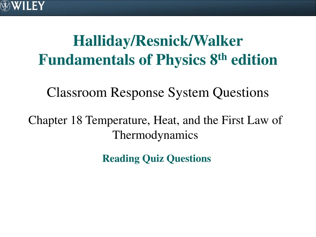 halliday resnick walker fundamentals of physics