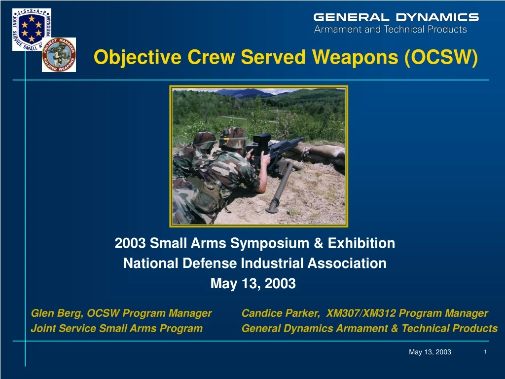 objective crew served weapons ocsw