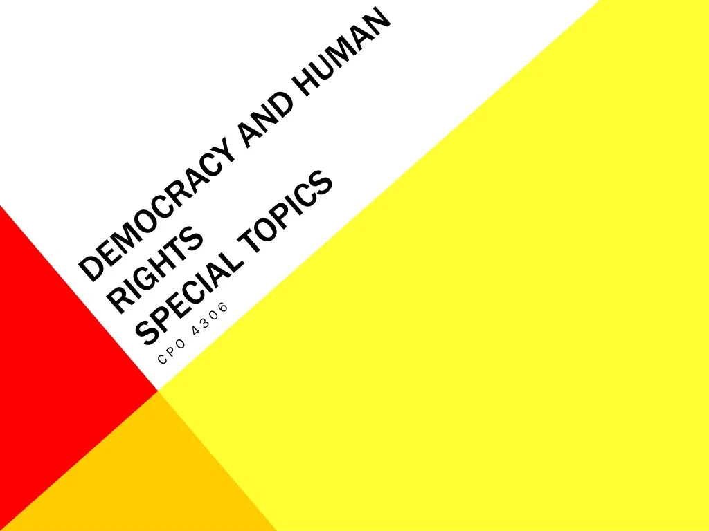 democracy and human rights special topics