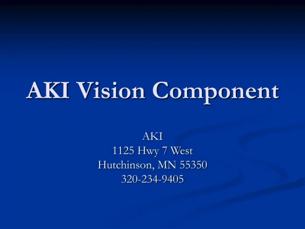 AKI Vision Component