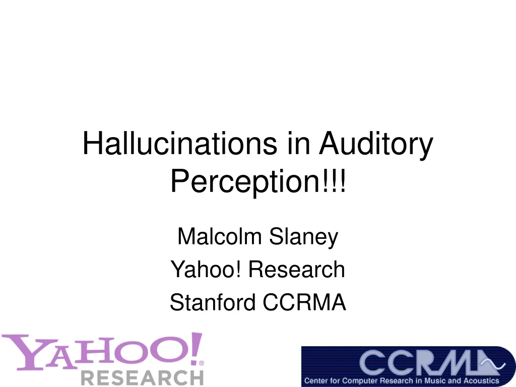 hallucinations in auditory perception