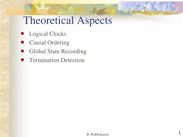 Theoretical Aspects