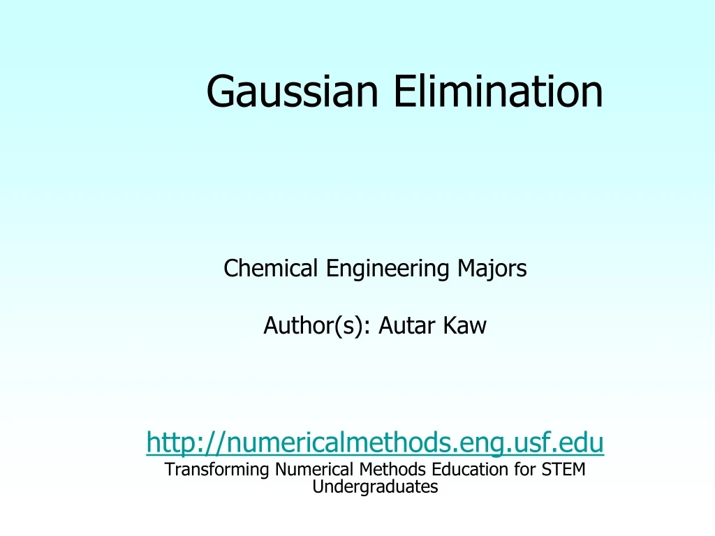 gaussian elimination