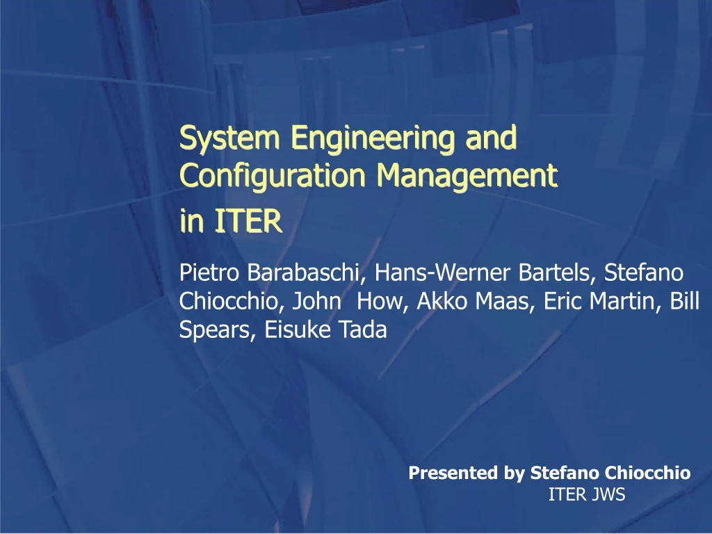 system engineering and configuration management