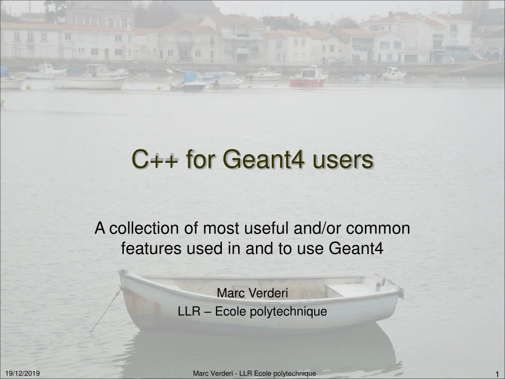 c for geant4 users