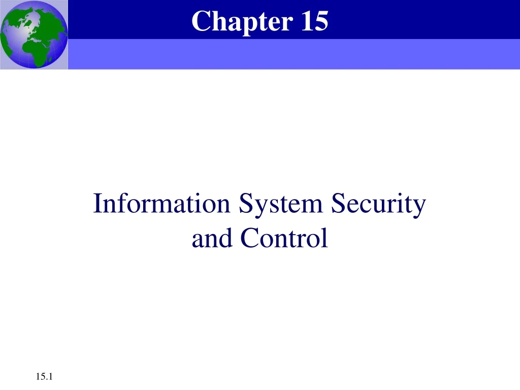 information system security and control