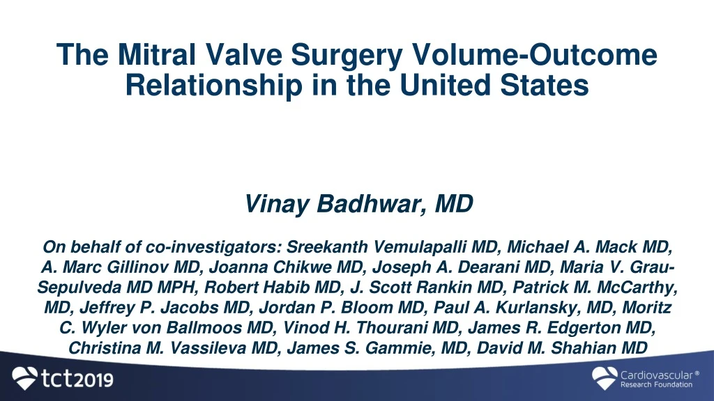 the mitral valve surgery volume outcome relationship in the united states