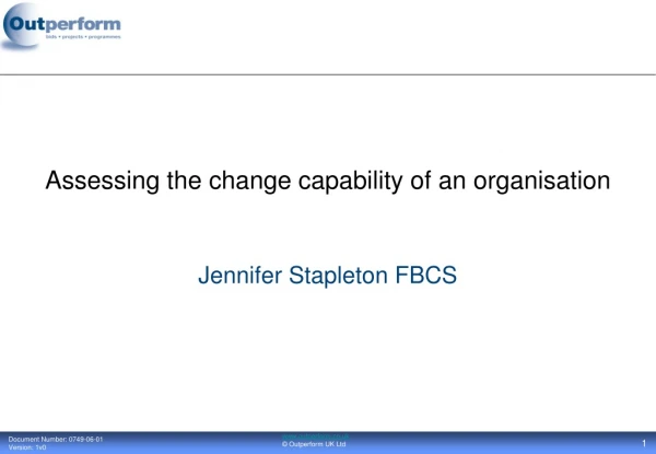 Assessing the change capability of an organisation