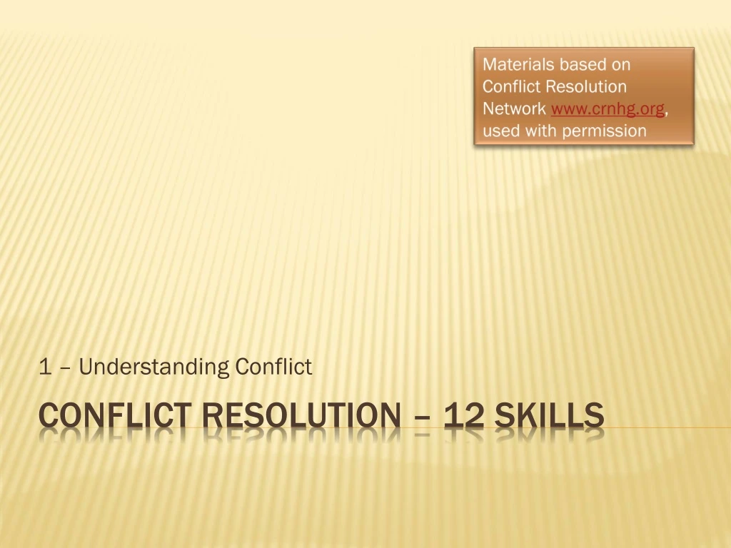 1 understanding conflict