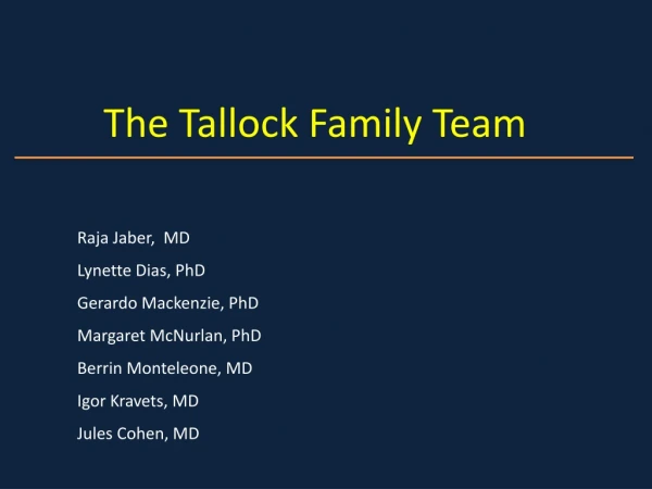 The Tallock Family Team