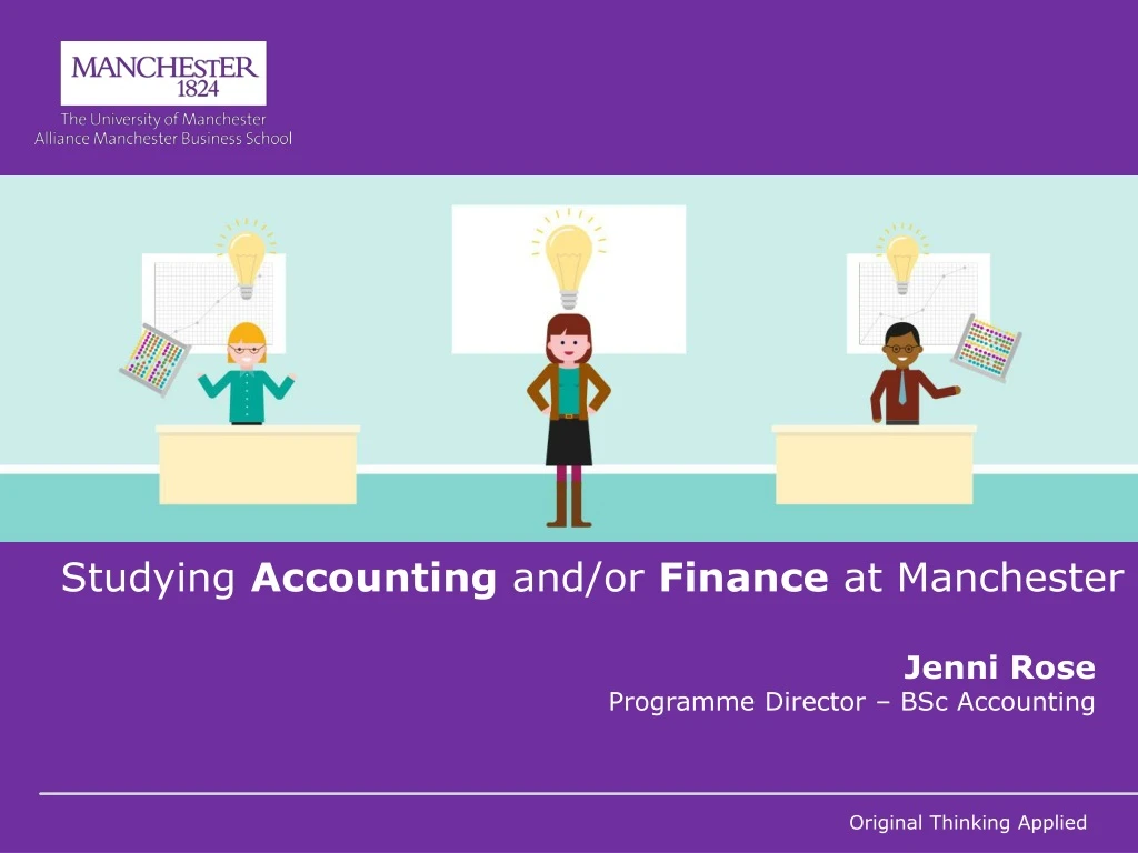 studying accounting and or finance at manchester