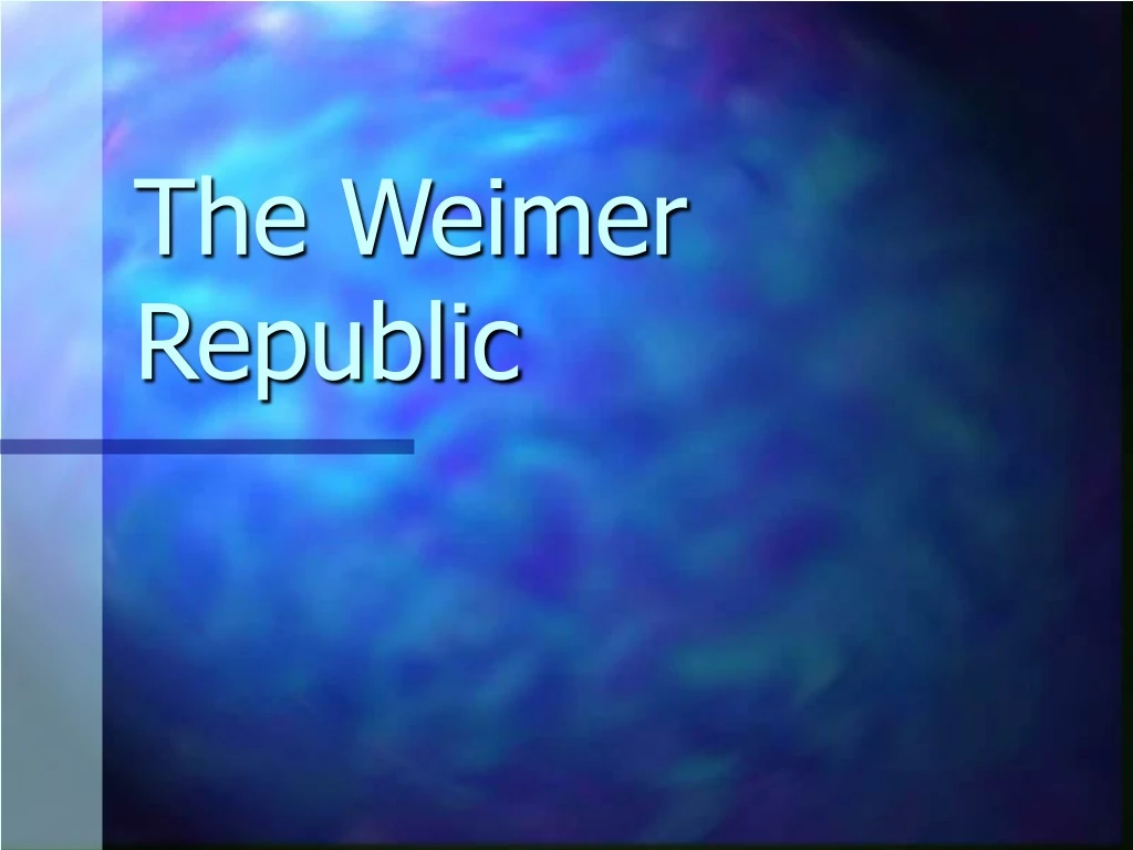 the weimer republic