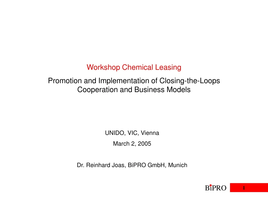 workshop chemical leasing promotion