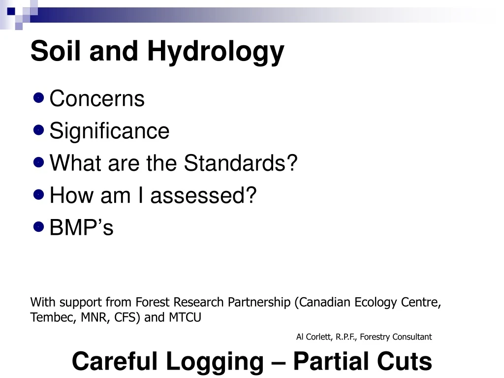 soil and hydrology