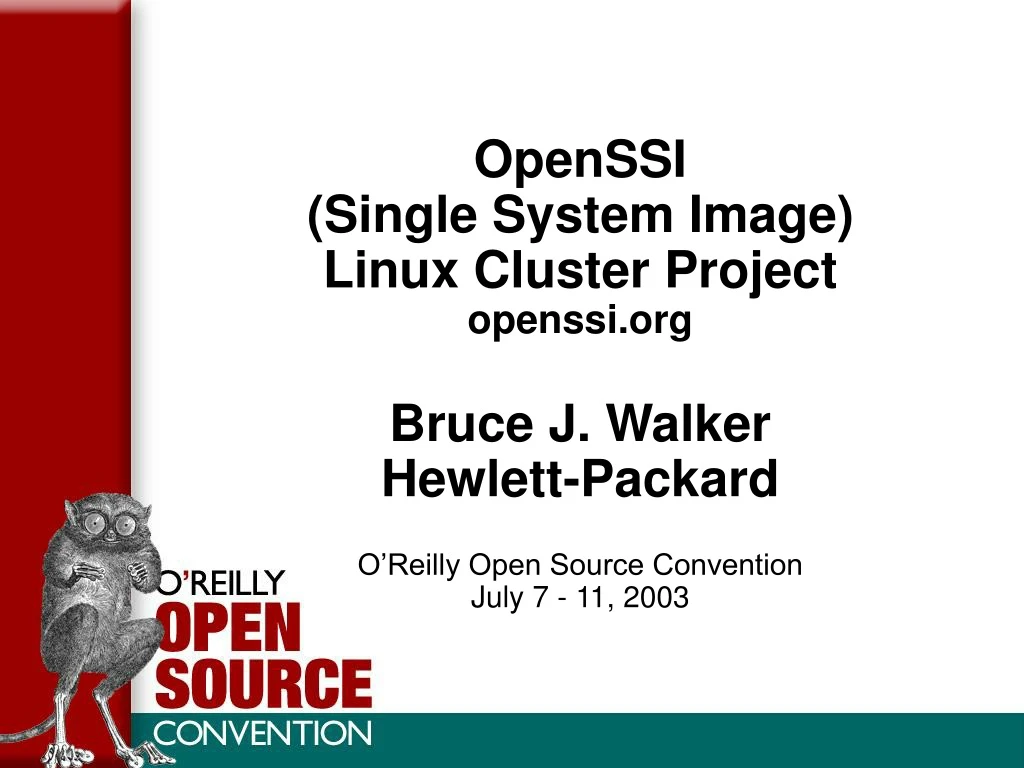 openssi single system image linux cluster project