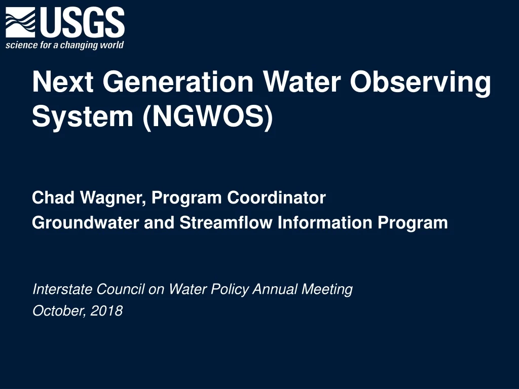 next generation water observing system ngwos