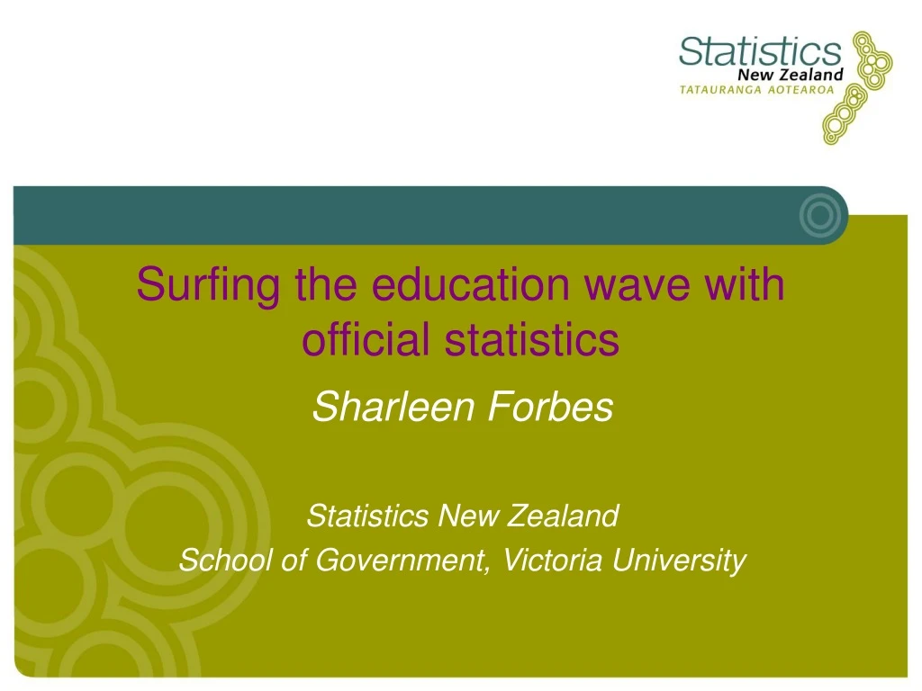 surfing the education wave with official statistics