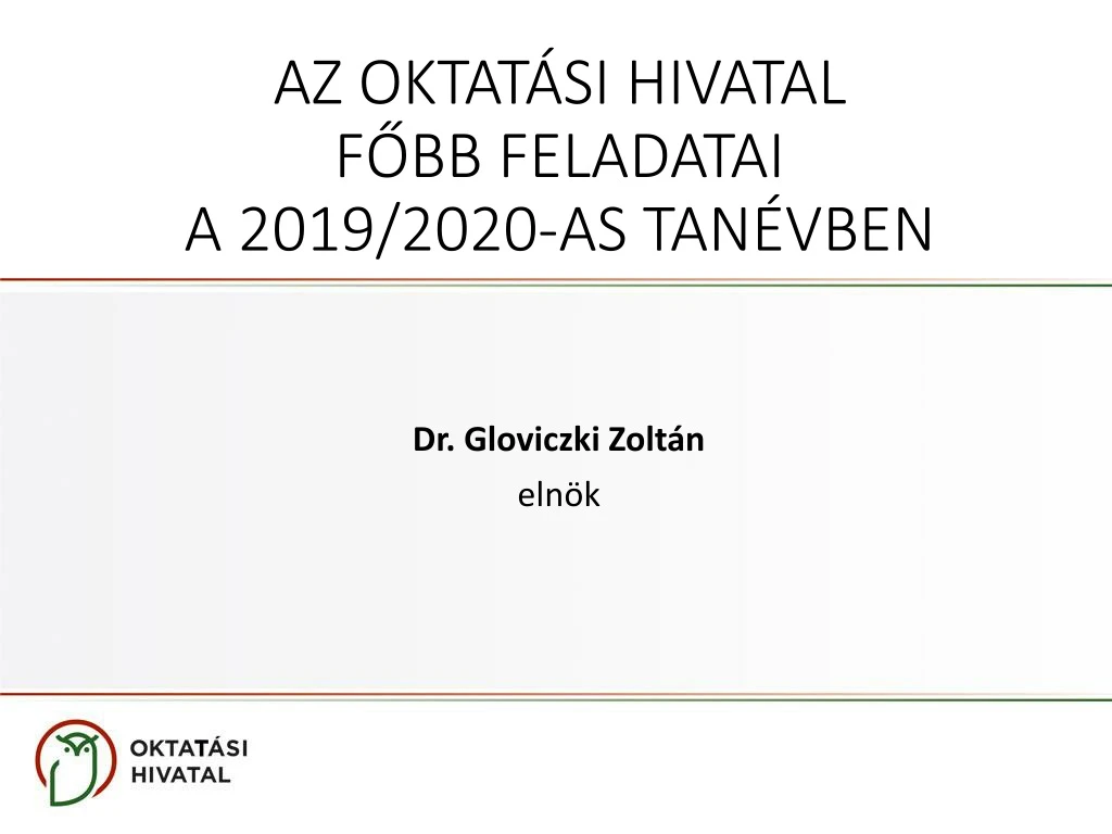 az oktat si hivatal f bb feladatai a 2019 2020 as tan vben