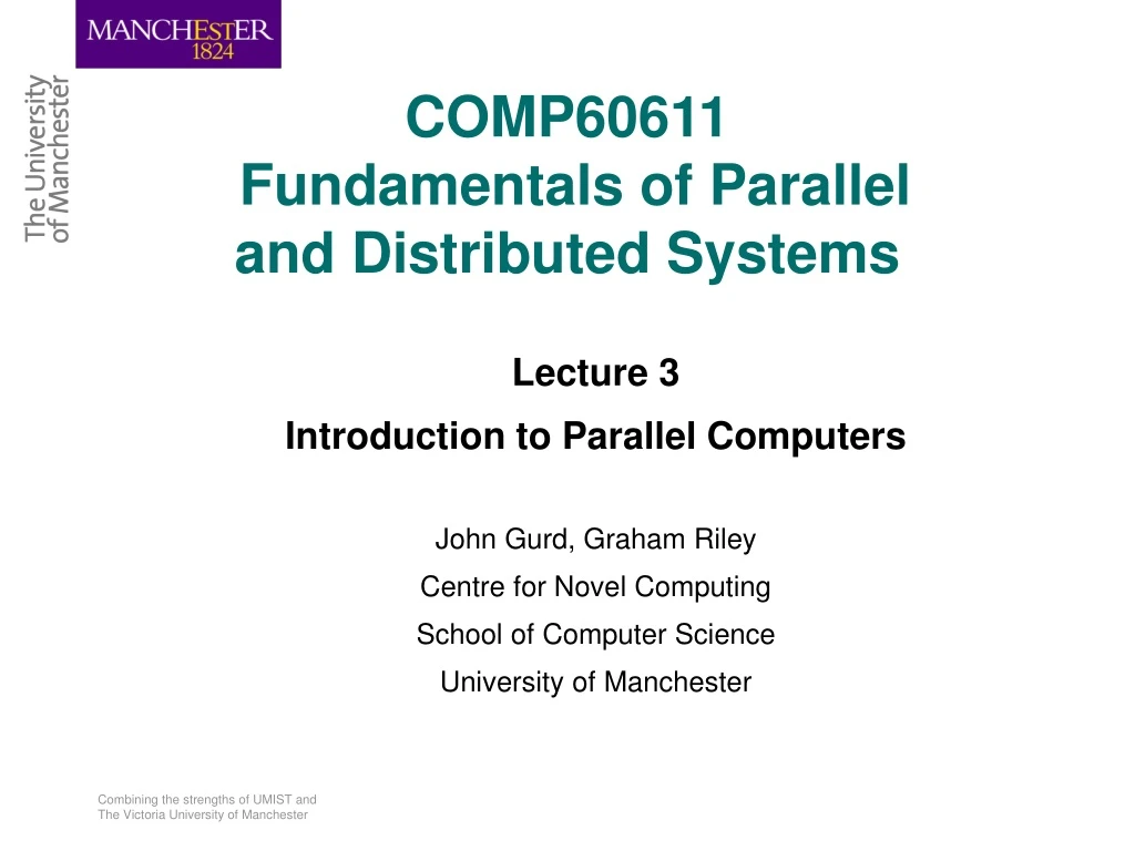 comp60611 fundamentals of parallel and distributed systems