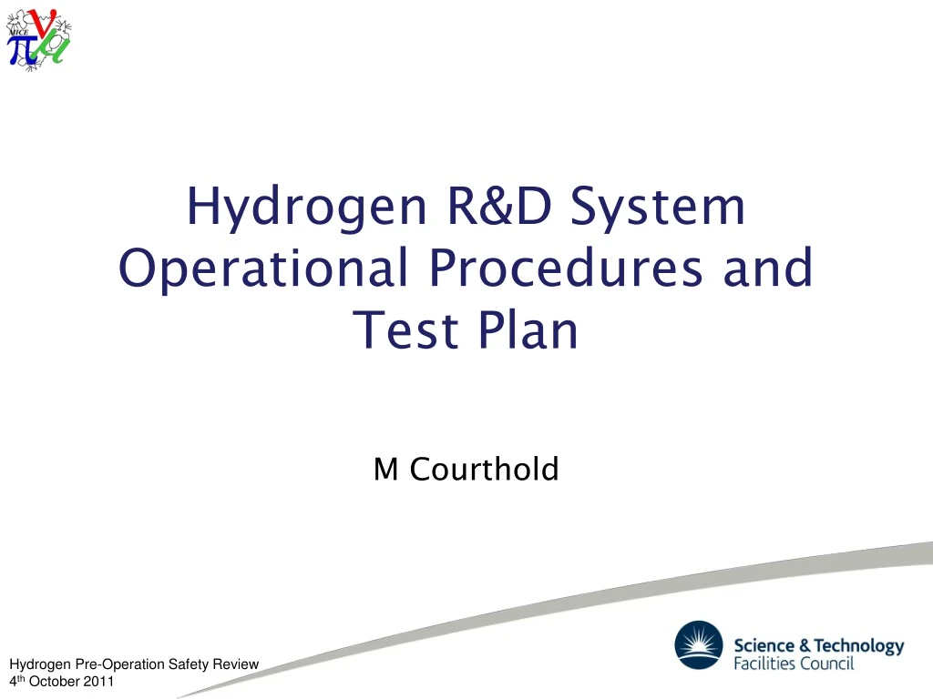 hydrogen r d system operational procedures and test plan