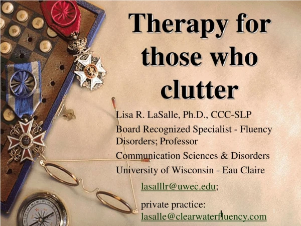 Therapy for those who clutter