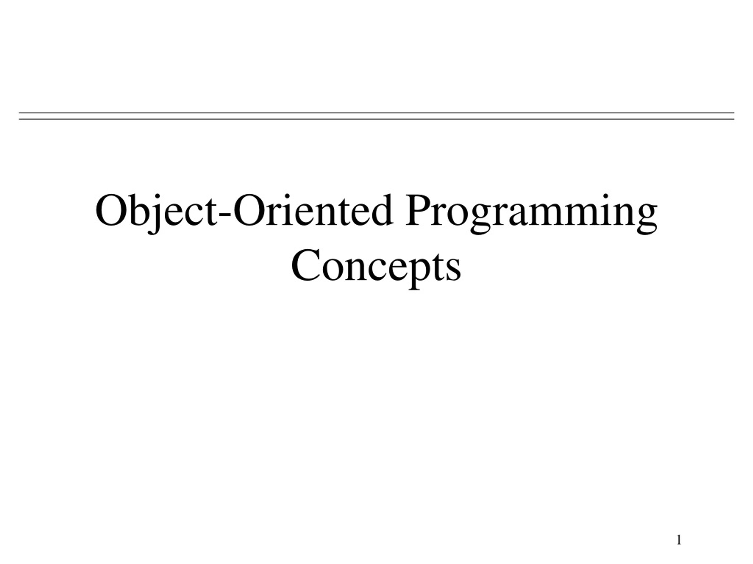 PPT - Object-Oriented Programming Concepts PowerPoint Presentation ...