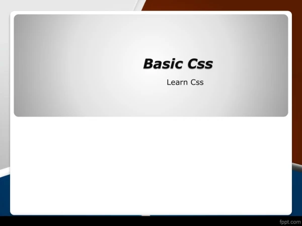 Basic  Css