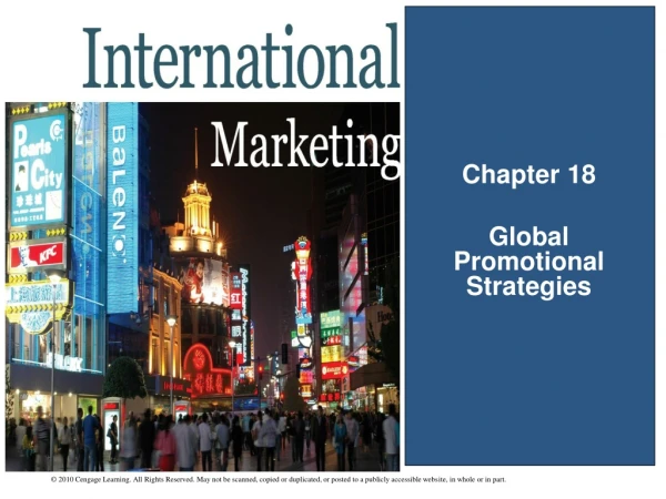 Chapter 18 Global Promotional Strategies