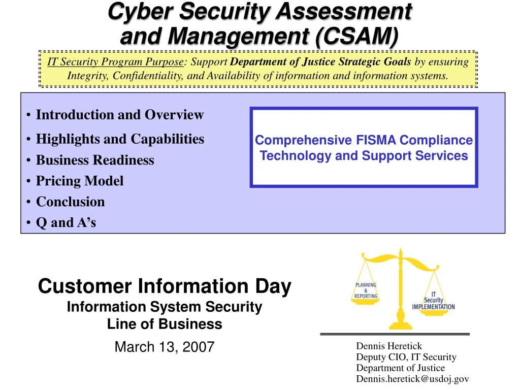 cyber security assessment and management csam