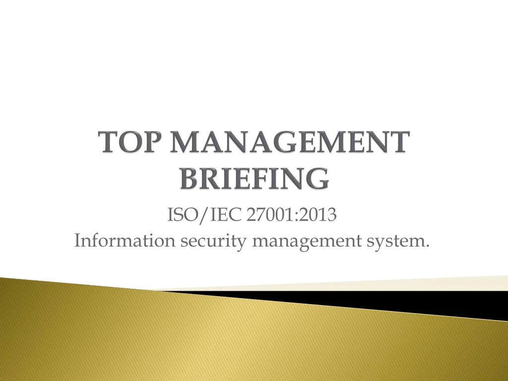 top management briefing