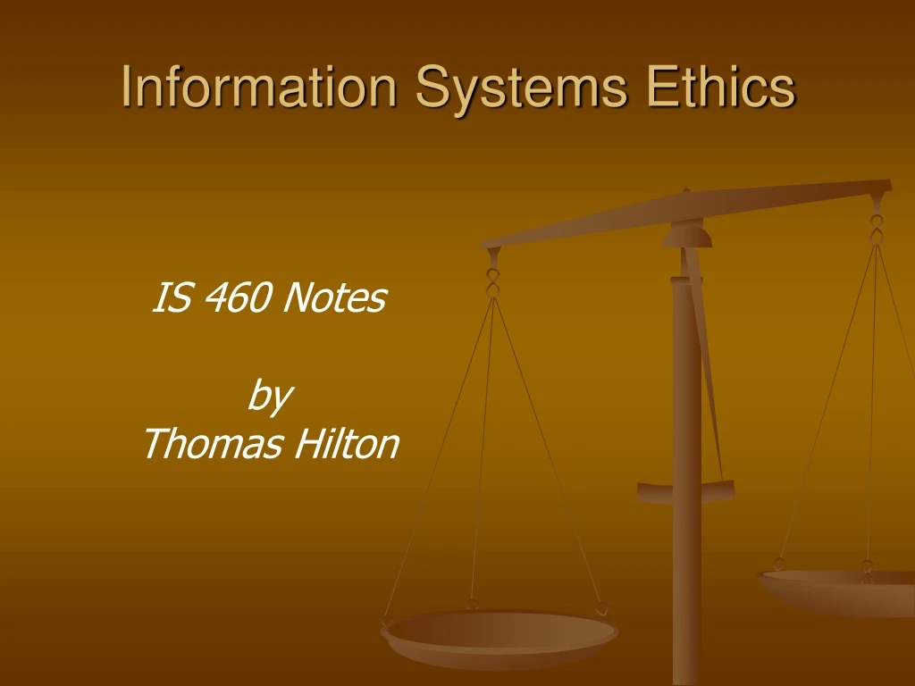 information systems ethics